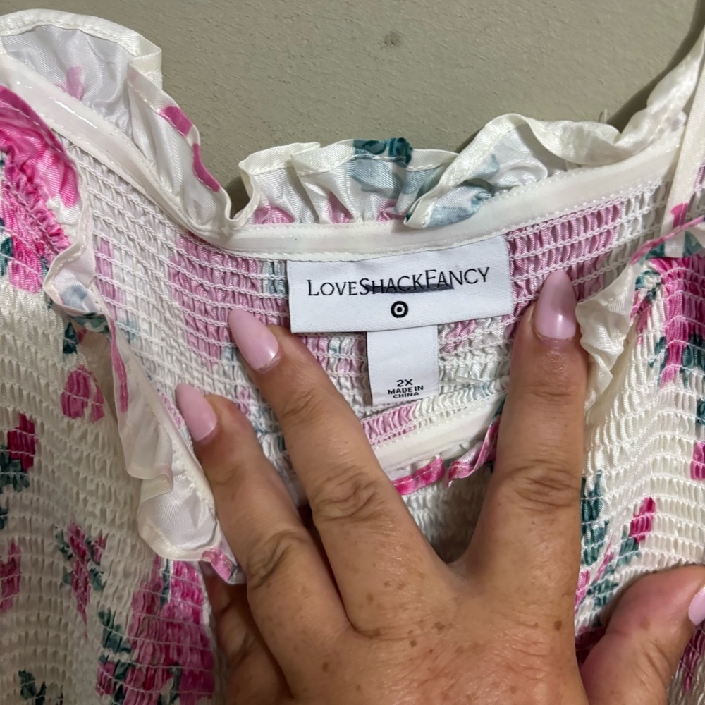 LoveShackFancy x TARGET Sz 2X Elise dress Tiered Dress Floral - Picture 15 of 16